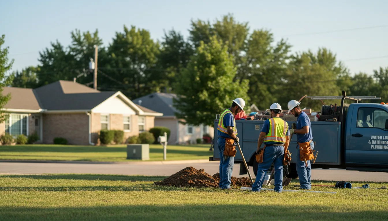 Residential water line and bathroom plumbing service in Elizabethville, PA